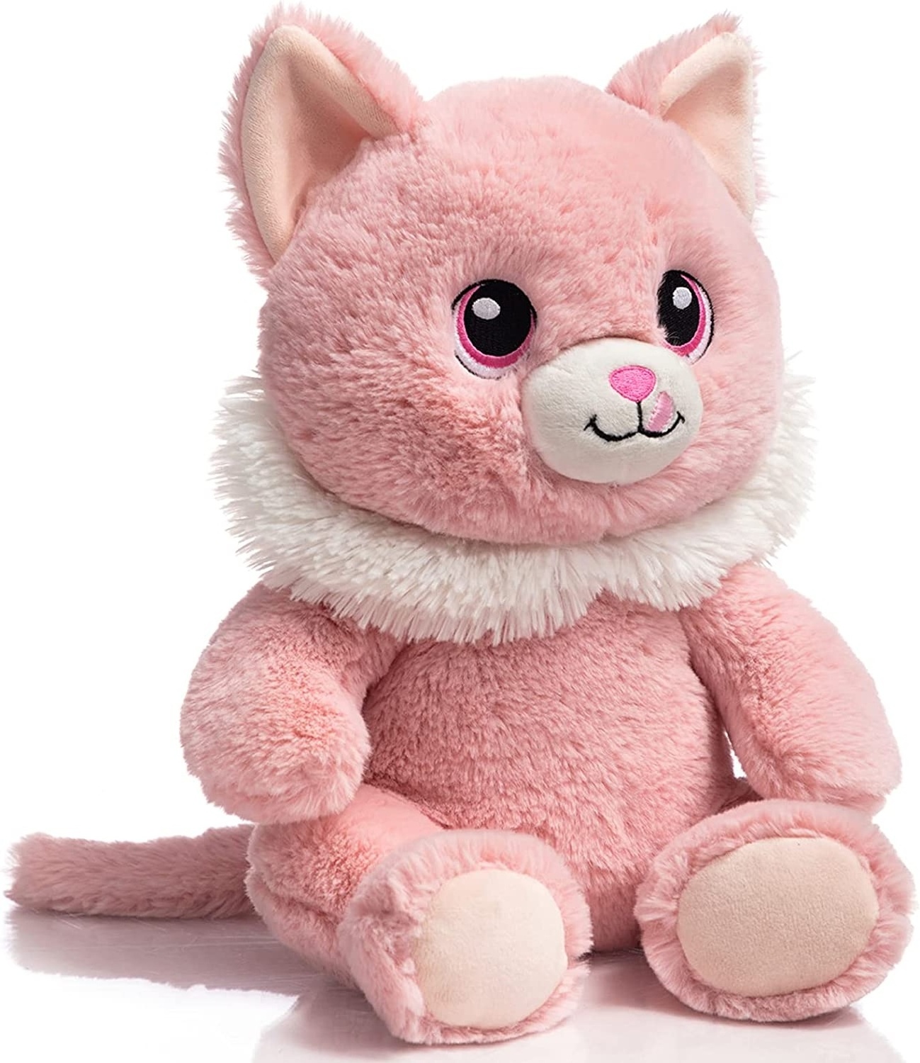 Pink Cat Stuffed Animal Pink Kitty Cute Kitten Plush Toy Gift for Kids 11 inch