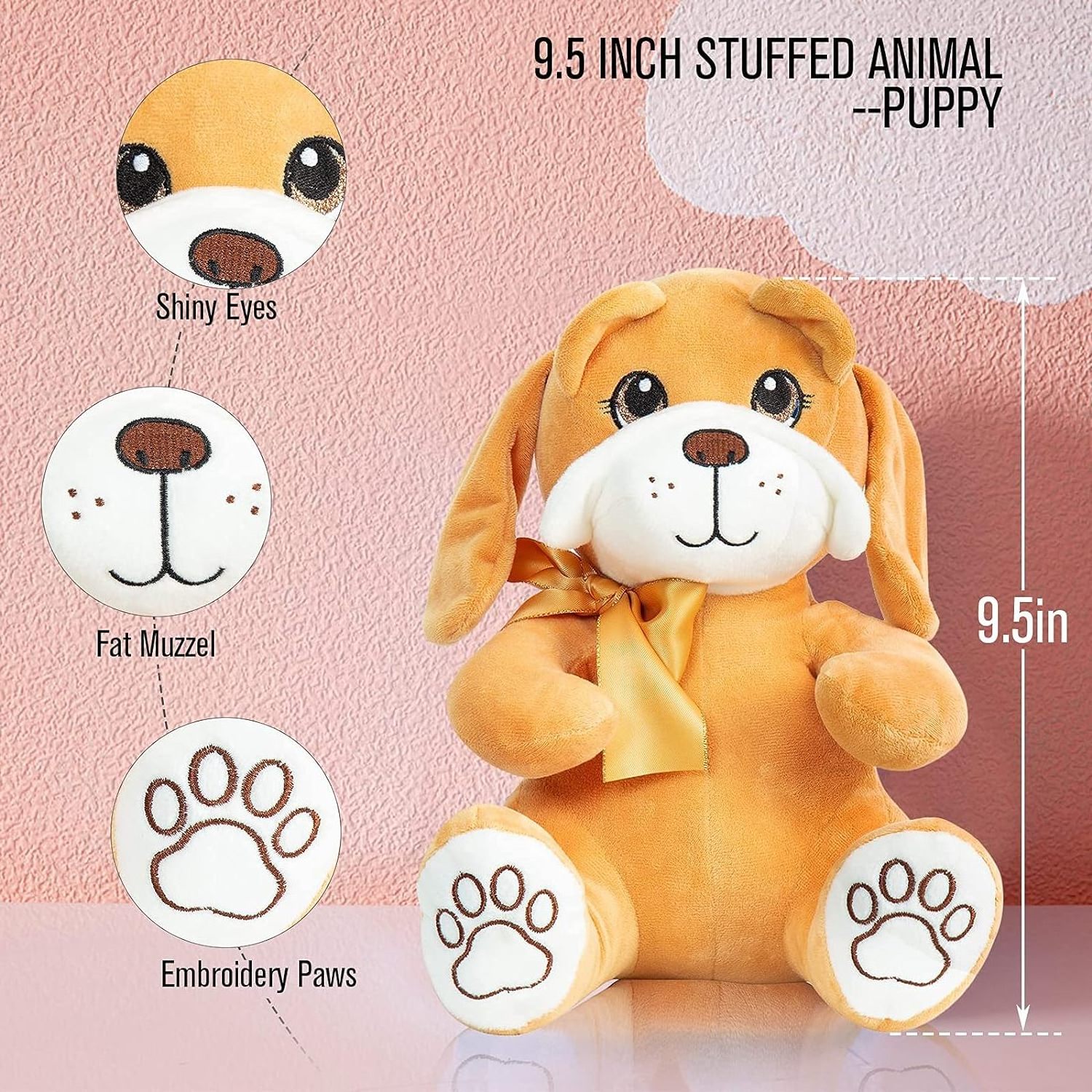 Boxer Dog Stuffed Animal, Soft Plush Puppy Dog Cuddler Toy, The Best Gifts For Girls And Boys