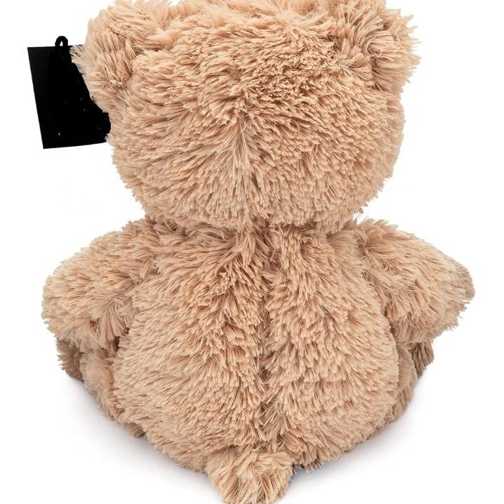 Teddy Bear with Pouch, Easily Insert a Recordable Sound Module (Sold Separately), Plush Toy Stuffed Animal (Teddy Bear w/Pouch)