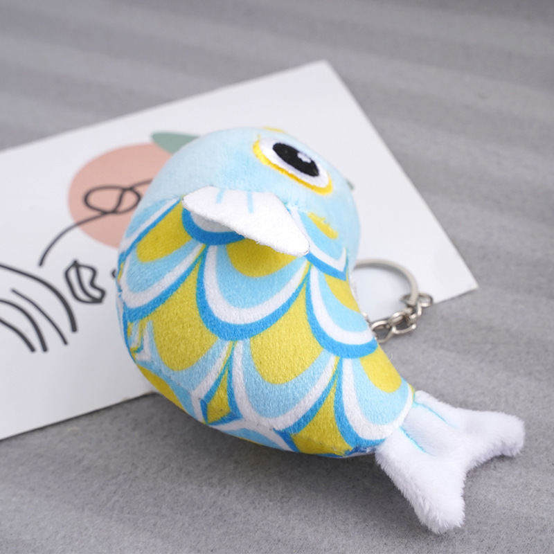 Internet celebrity ins cute little carp pendant doll plush toy koi fish cloth doll backpack pendant keychain