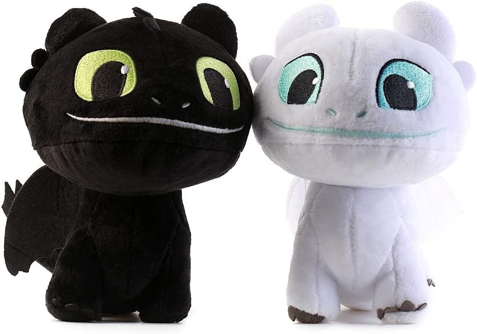 Set Light & Night Fury How to Train Your Dragon Toothless Doll Stuffed Animal Plush Toy for Children