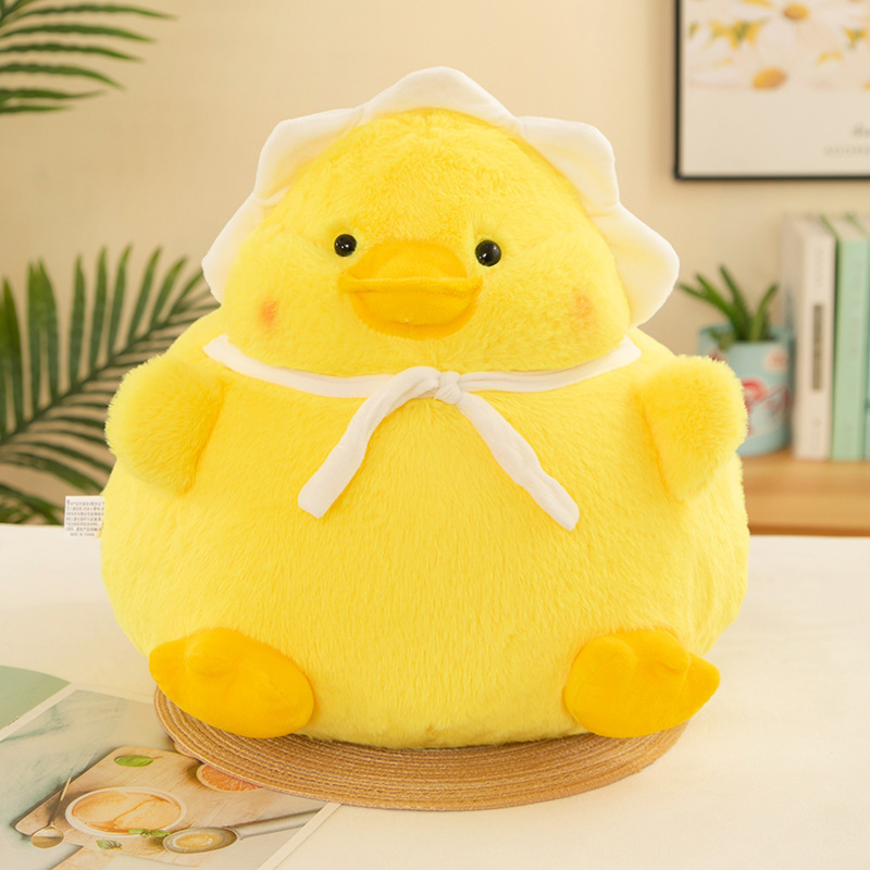 Cute super chubby little yellow duck doll little pig doll creative pillow plush toy doll children's gift