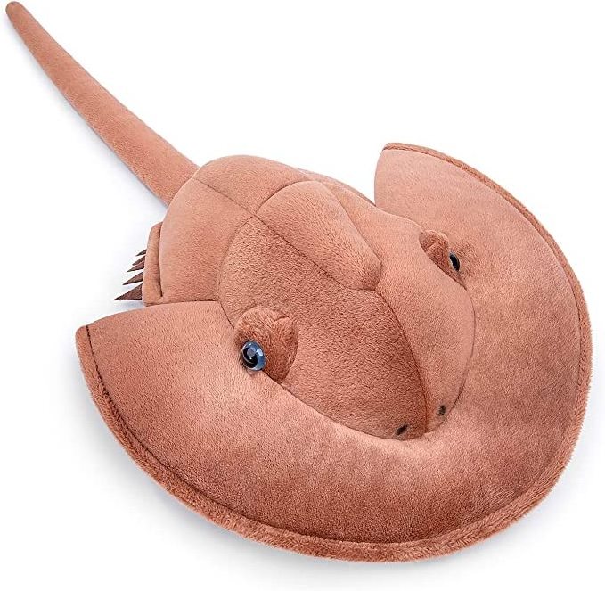 Simulation Tri-Spine Horseshoe Crab Stuffed Plush Toy Real Life Lifelike Sea Limulus Animals Tachypleus Tridentatus Fish Plush