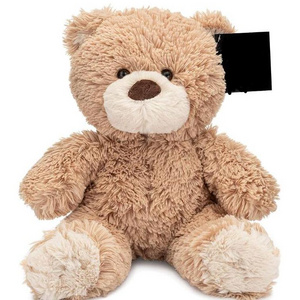 Teddy Bear with Pouch, Easily Insert a Recordable Sound Module (Sold Separately), Plush Toy Stuffed Animal (Teddy Bear w/Pouch)