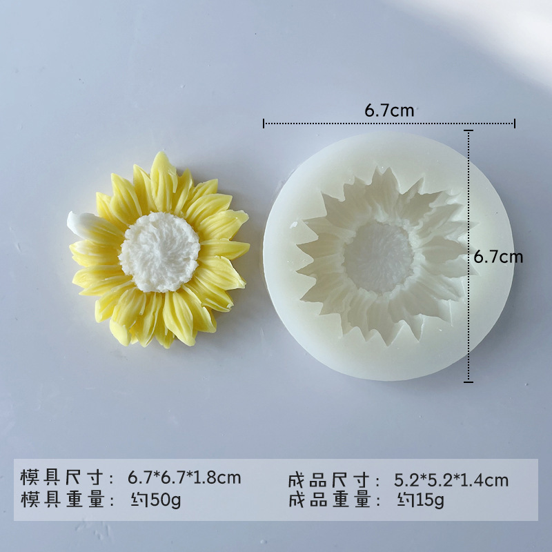 Factory Wholesale price Scented Candle Flower Molds For Candle Making Silicone 3d Silicone Molds For Candles plaster concrete