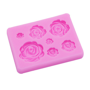 Flower Fondant Cake Molds Rose Flower Silicone Candy Molds For Sugar Cake Decorating Cupcake Topper Chocolate Gum Paste