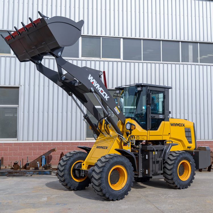 WAYMECK 2 ton power loader front wheel agricultural skid cargo underground wheel loader sale