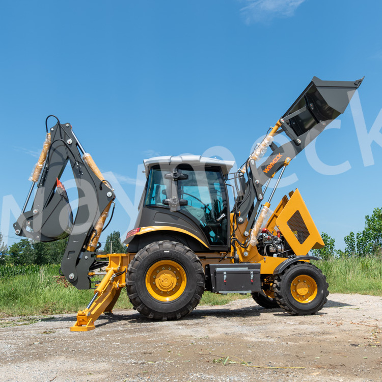 WAYMECK W1 backhoe wheel loader chinese cheap backhoe with diesel engine