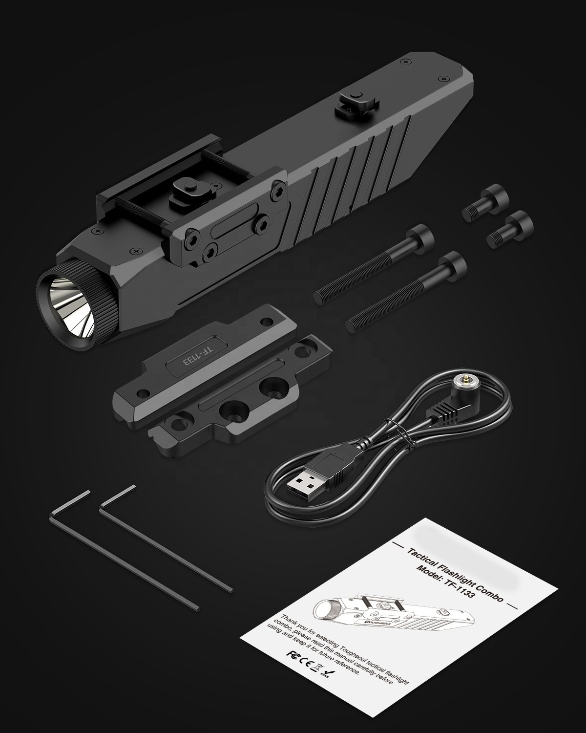 940nm IR Illuminator Flashlight for Night Vision Scope, Rechargeable Infrared Scope Light