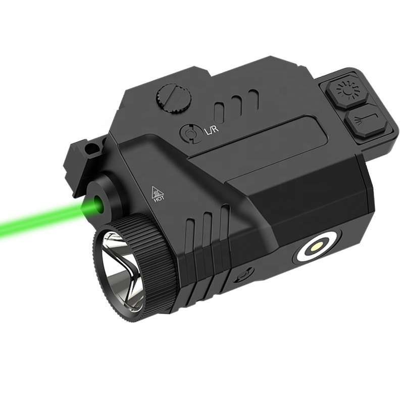 Green laser flashlight combo Tactical Flashlight with Green Beams Magnetic Rechargeable