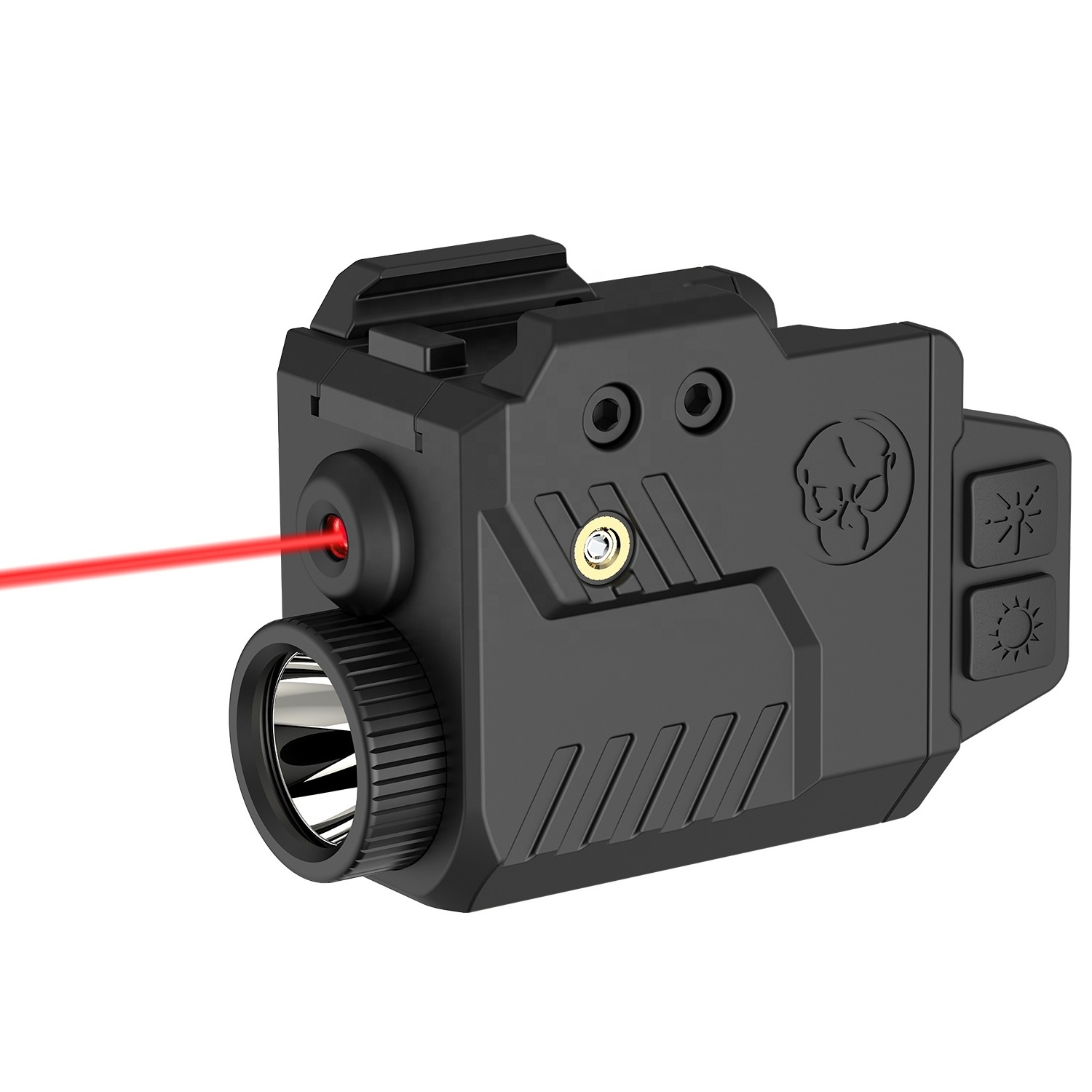 Red Laser Light Combo Tactical Light 800 Lumen LED Flashlight with Red Beam