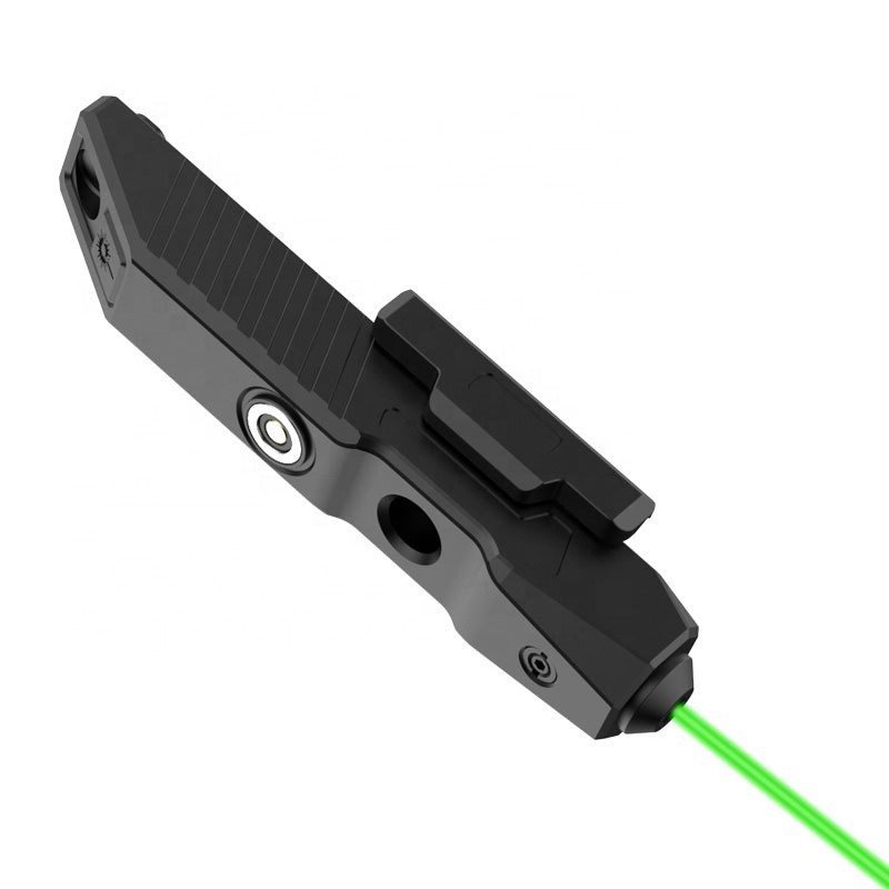 Aluminum Rechargeable 520nm Green Tactical Beam High Power LED Torch Flashlight with Strobe Function