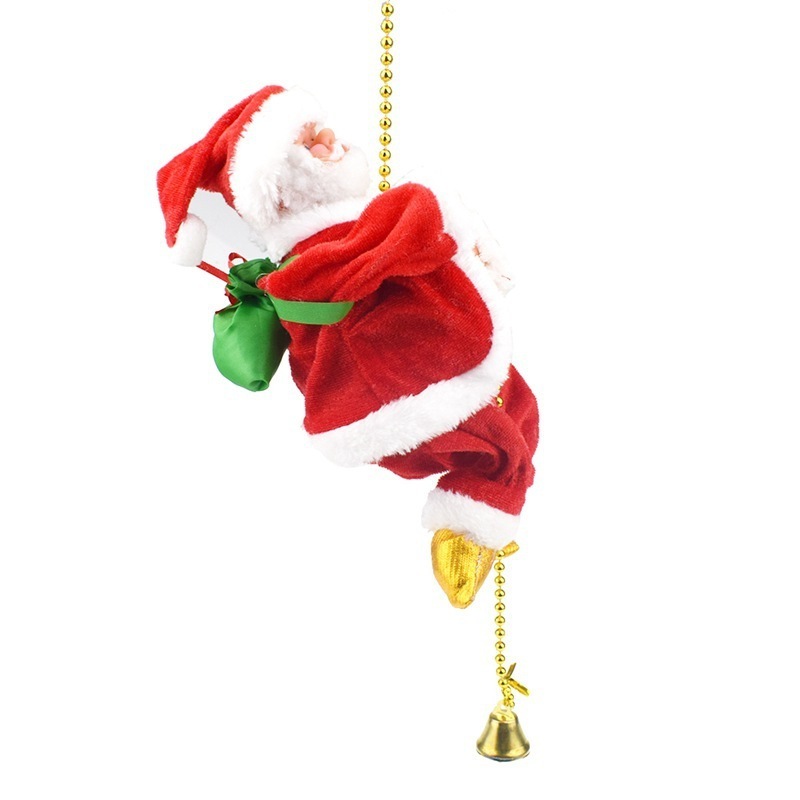 2022 new Electric SantaChildren's gifts Electric Climbing Santa Claus Christmas Santa Claus Musical Climbing Rope For Christmas