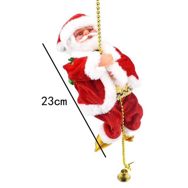 2022 new Electric SantaChildren's gifts Electric Climbing Santa Claus Christmas Santa Claus Musical Climbing Rope For Christmas