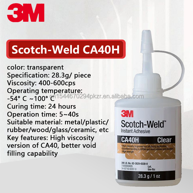 3M Scotch-Weld CA40H 20g clear fast cure whole sales instant adhesive super glue for metal plastic rubber ceramic wood