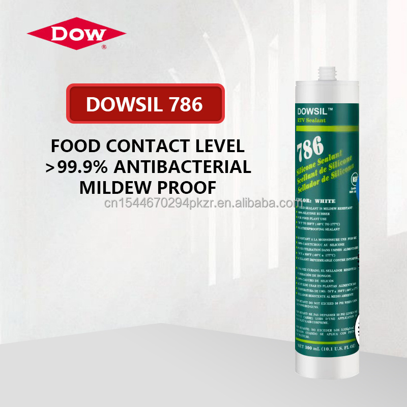 Dowsil 786   300ml  food contact level white transparent  mildew silicone sealant for kitchen bathroom