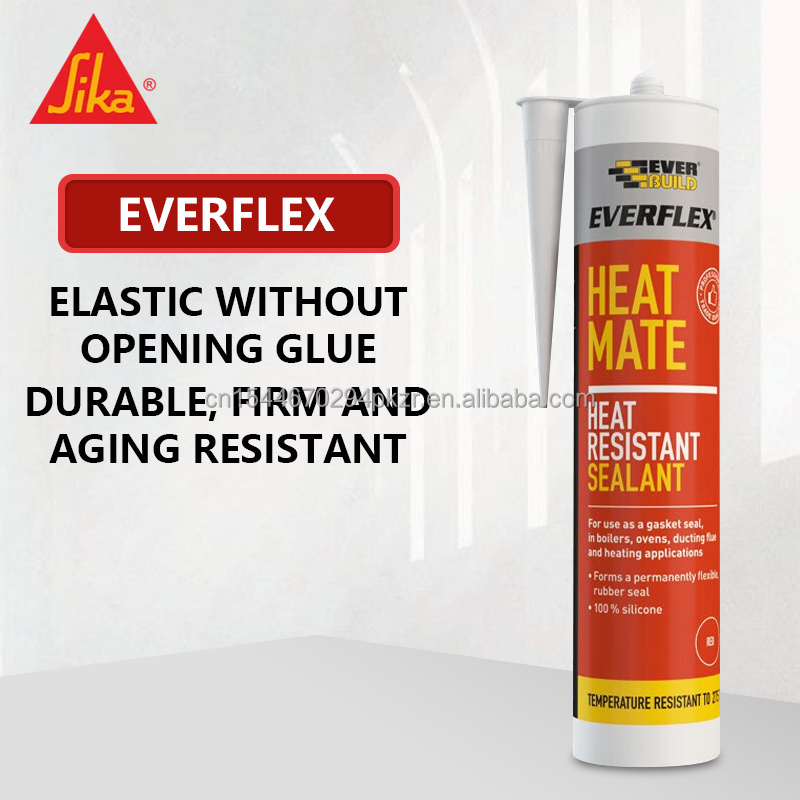 Sika Heat mate 295ml red black  high temperature resistance heat resistant sealant  silicone sealant for oven  fire place