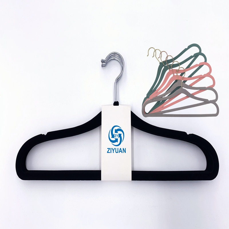 Wholesale ABS non slip velvet  hangers bow shape flocked hangers for jacket coat suit clothing