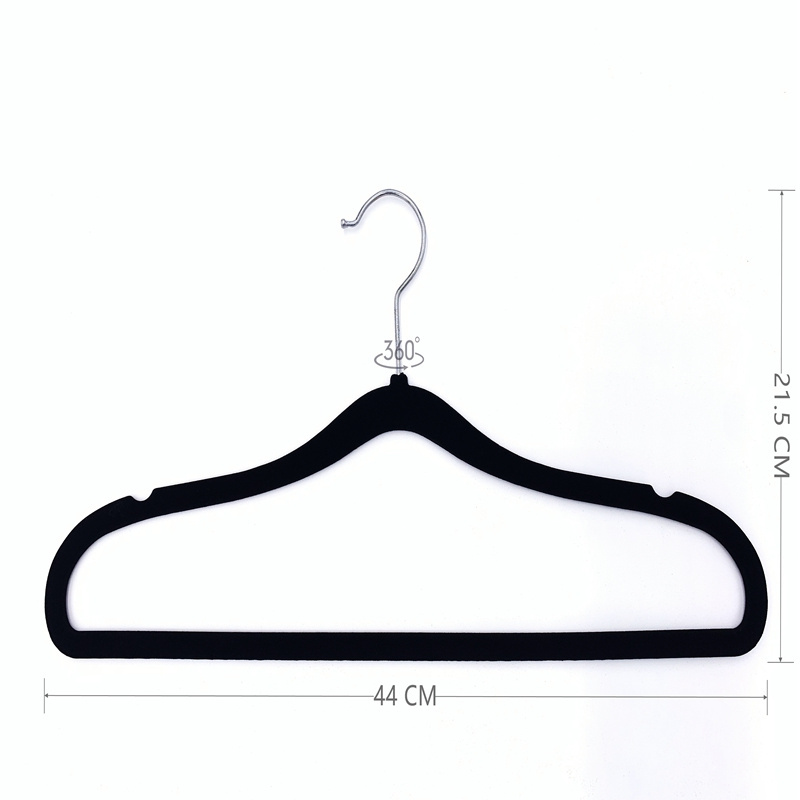 Wholesale ABS non slip velvet  hangers bow shape flocked hangers for jacket coat suit clothing