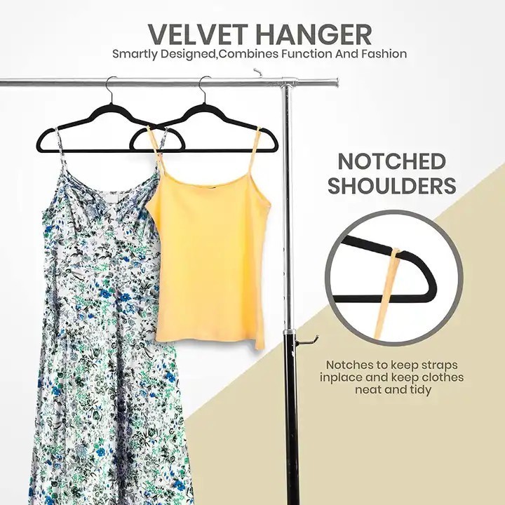 Wholesale Cheap 360 Degree Swivel Hook Classic Closet Suspended Velvet Hangers Non Slip Space Saving Hanger Hook