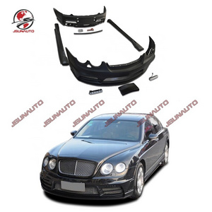 For 05-12 Year Bentley Flying Spur Facelift WD Style Front Bumper Side Skirts Rear Bumper Spoiler Body Kit Car Bumper