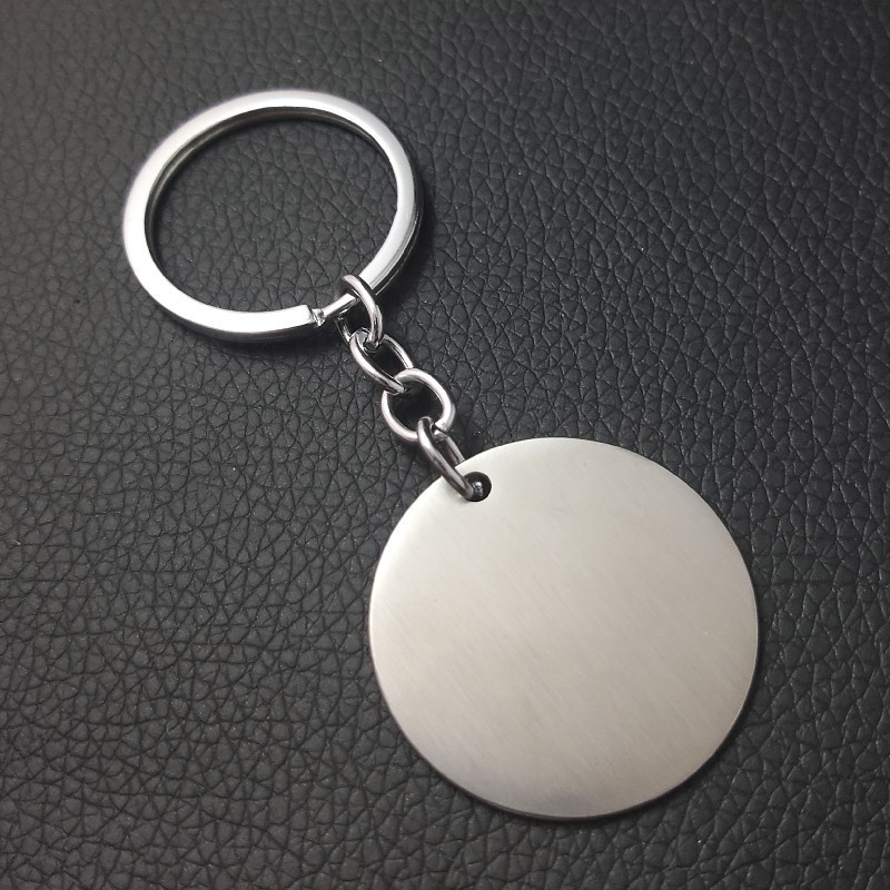 Custom Stainless Steel Dogtag Key Chain Keychain Laser Engraving Logo Blank Metal Dog Tag and Keychain