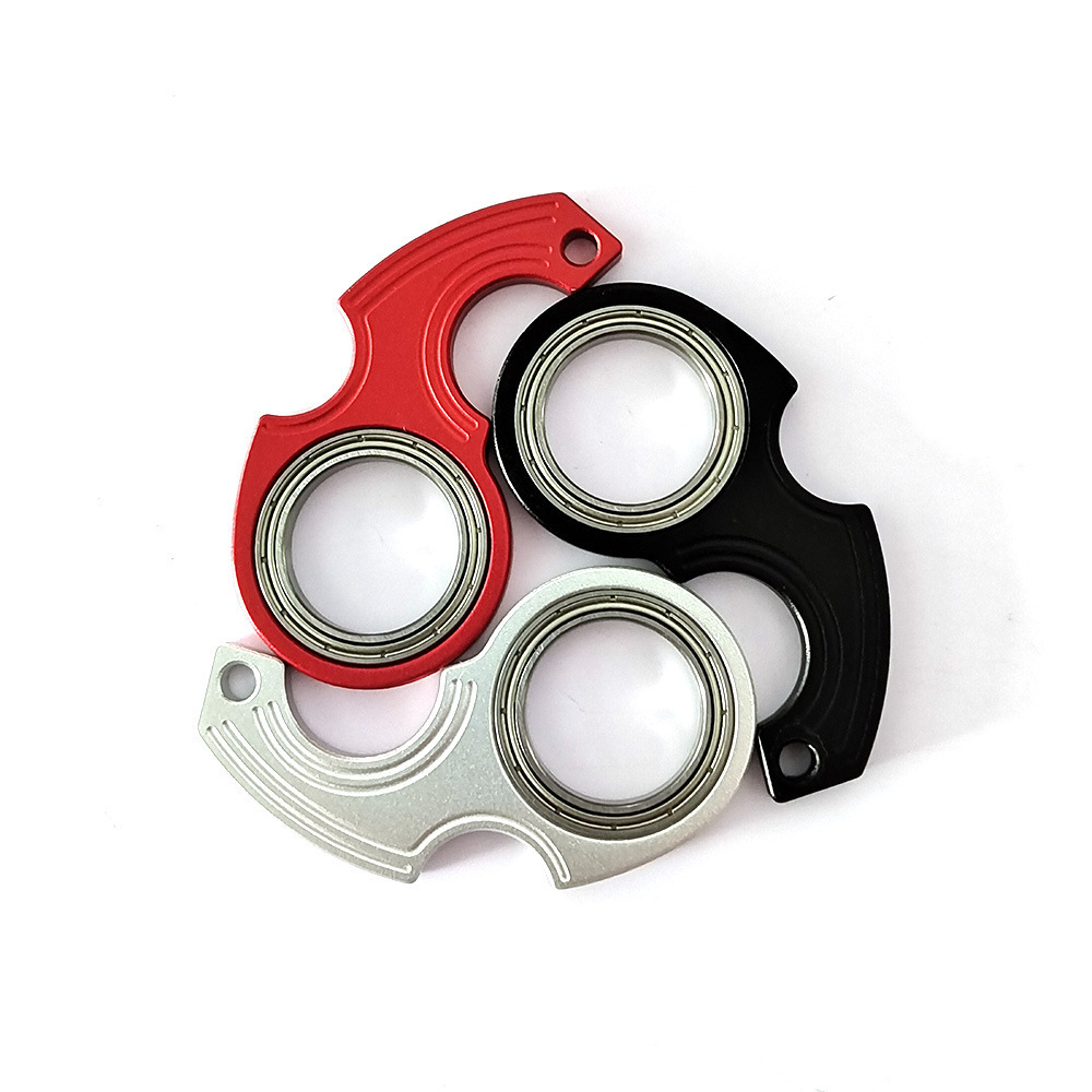 Aluminum Alloy Custom Logo Fidget Spinner Keychain Metal Karambit Spinner Key Chain Rotate Keyring