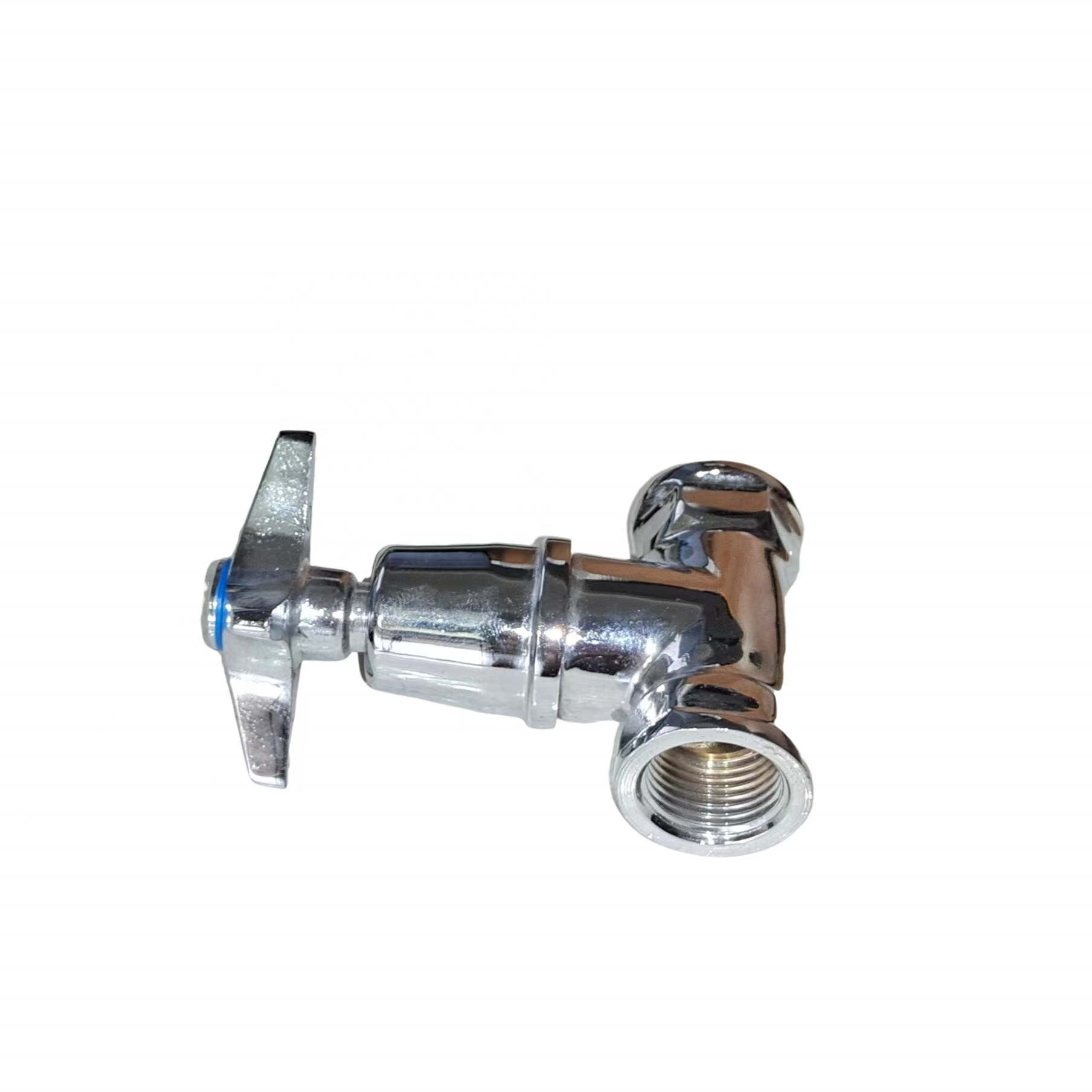 Manual Cross Hand Wheel Female NPT Thread Stop Drainage Valve Brass Concealed Stop Valve