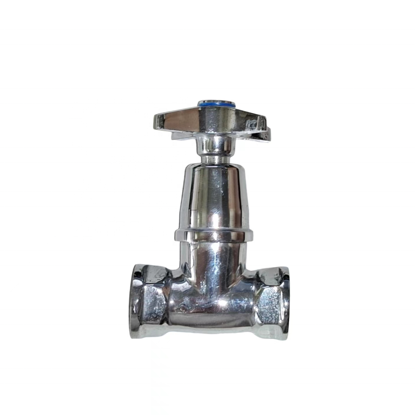 Manual Cross Hand Wheel Female NPT Thread Stop Drainage Valve Brass Concealed Stop Valve