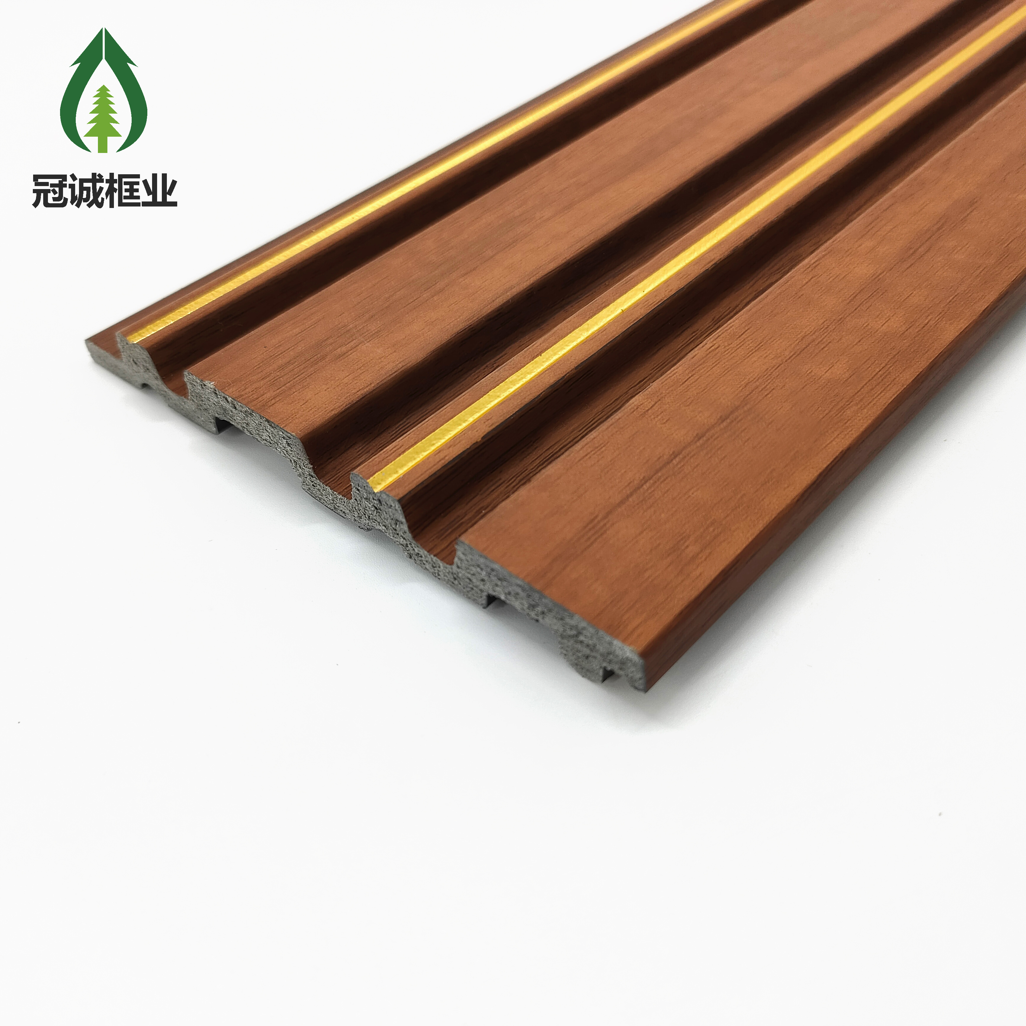 Customized Wood Grille Background Wall Skirt Board Wood Veneer Green Wall Panel Ps Wall Cladding for Home European 1000 Meters