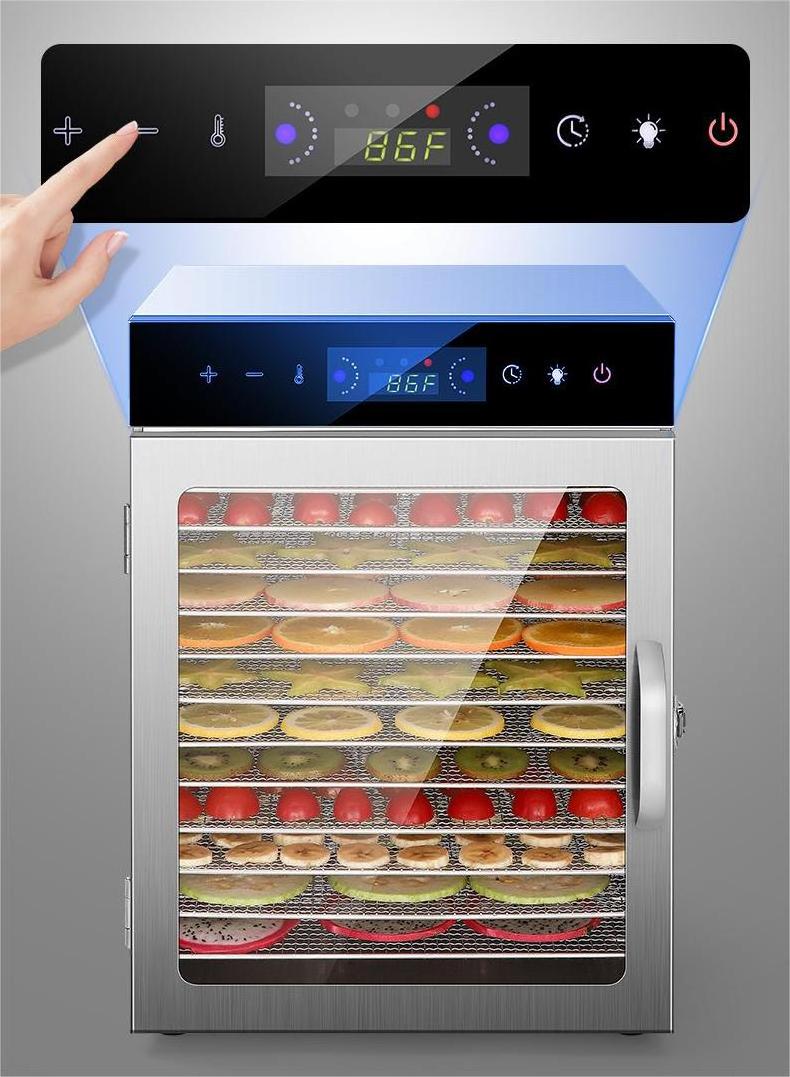 Best  Factory Price Wholesale Industrial Touch screen 18-layer Stainless Steel Food Dehydrator Fruit Dehydrating  Machines