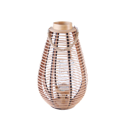 New lantern decorative rattan lamp hanging candle holder solar lantern rattan floor lamp rattan table lamp with handle