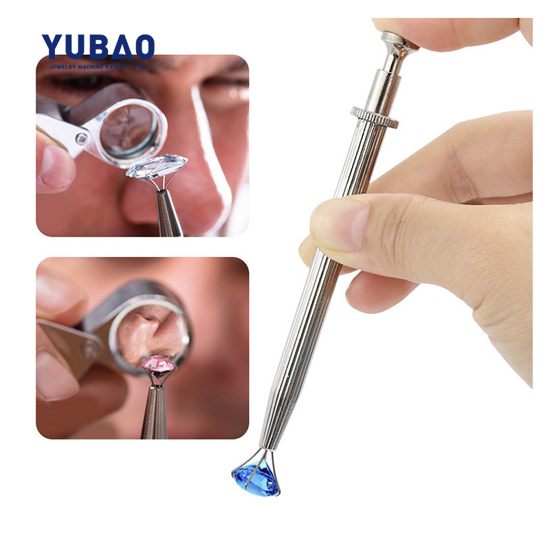 3/4 Claws Jewelry Gem Beads Holder Pick-up Tool Diamond Gemstones Stone Prong Holder Tweezers Catcher Grabbers Gem Claw