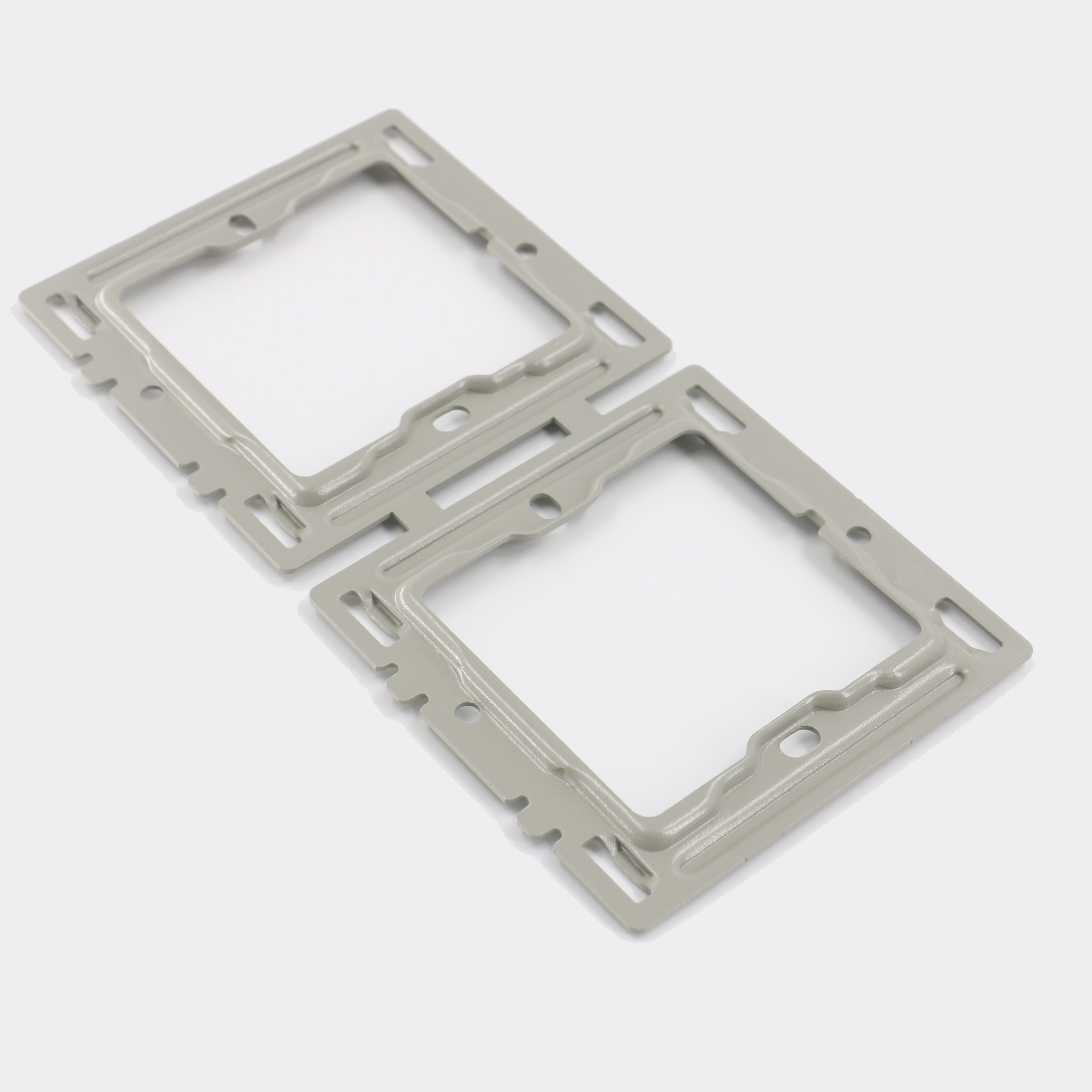 China manufacture customized electrical socket metal bracket square shape frame switch sockets  brackets stamping iron plates