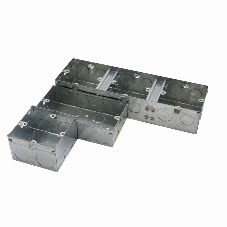 British standard 0.6mm thickness 3*6 GI box switch box GI Box/Junction Box/Switch&Socket Box and Switch metal metal bottom box