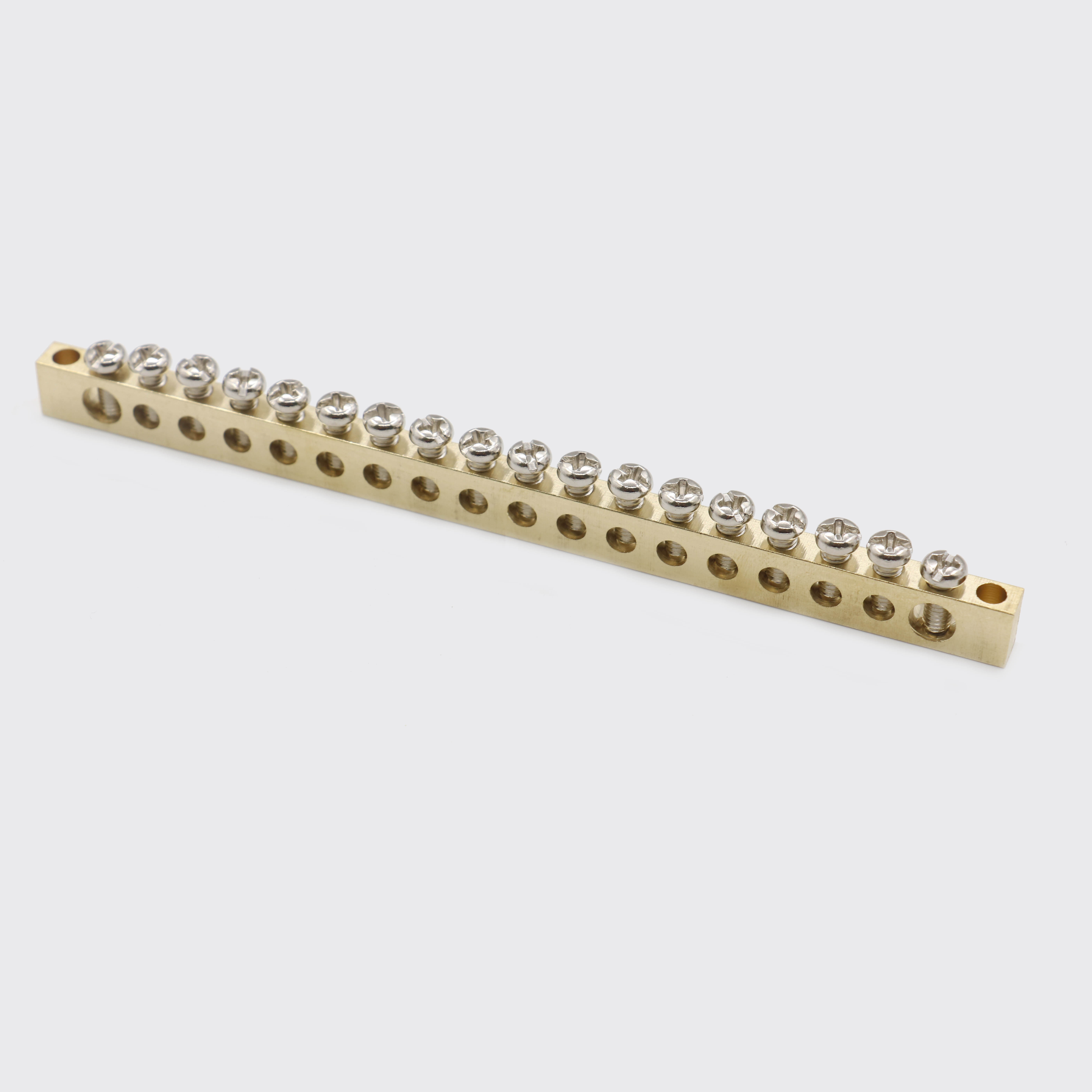 High Quality  Electrical Brass Block Bar Brass Neutral Link PCB Terminal for Power Distribution System Link Bus bar