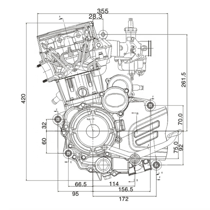 CQJB motorcycle engines loncin 200cc engine 250cc dirt bike engine 250cx