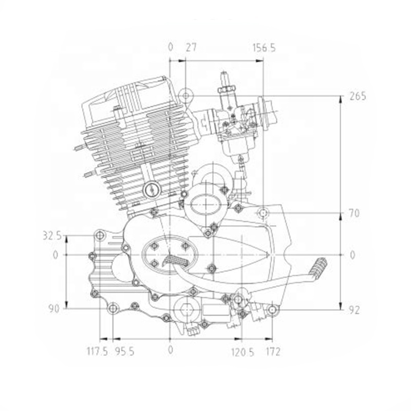 CQJB motorcycle engine assembly 250cc lifan engine dirt bike norton bike engine