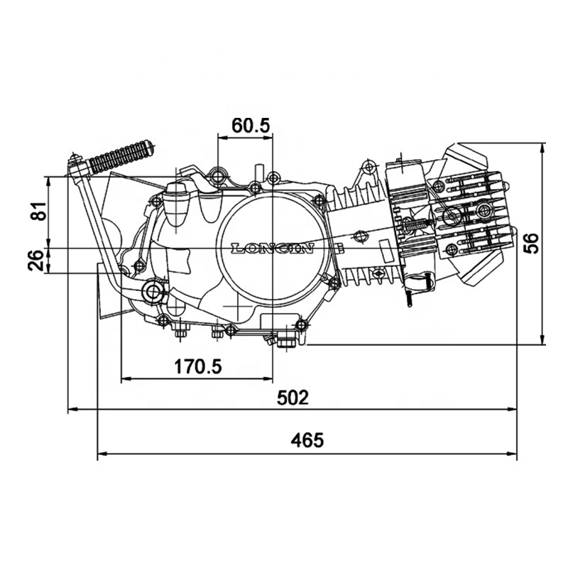 CQJB motorcycle engines two stroke dirt bike engine 120cc