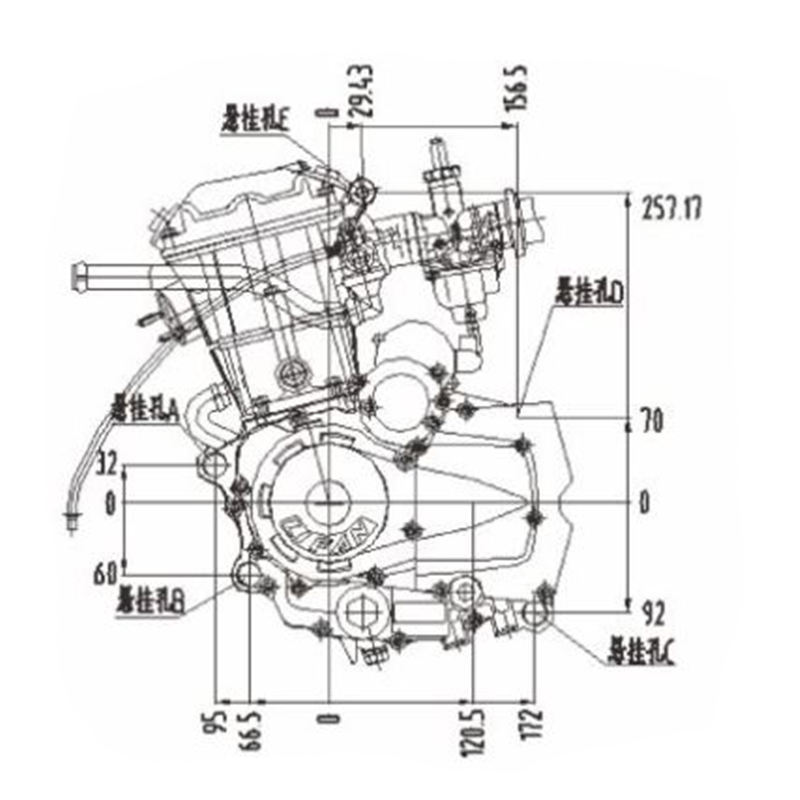 CQJB motorcycle engines 133cc pit bike engine engine