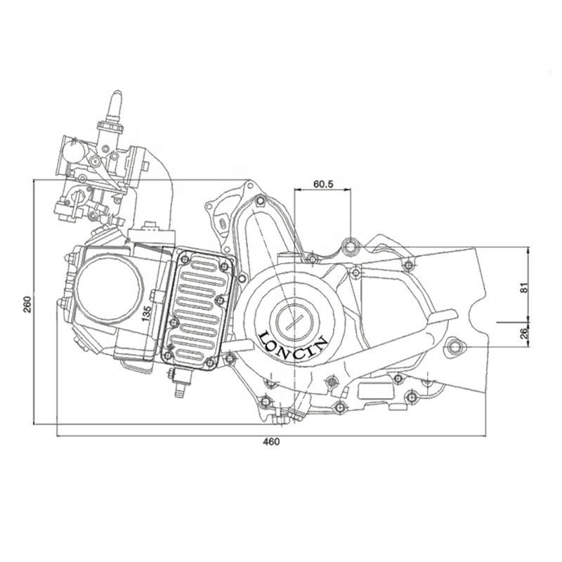 CQJB motorcycle engine assembly crf110 pit bike engine 110cc