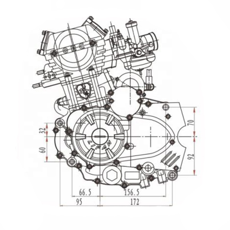 CQJB 150cc- dart bike engine gas bike engine