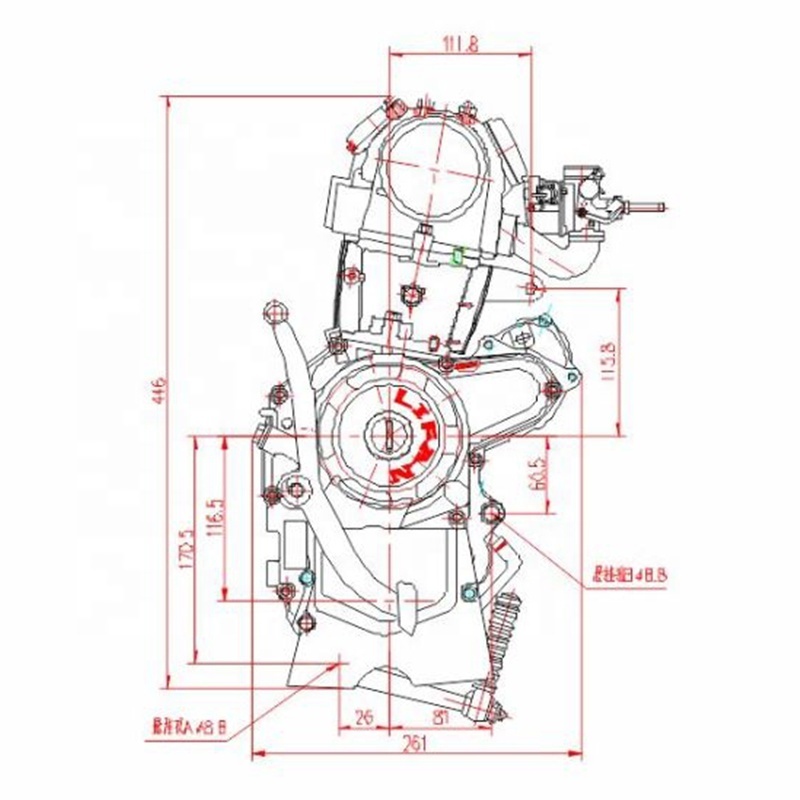 CQJB motorcycle racing bike 1P50FMH-G/H/L/K Lifan 110CC engine