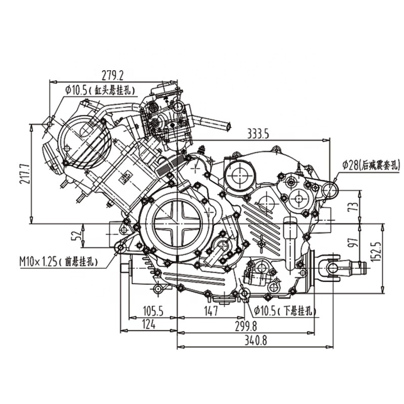 CQJB bike engine 400cc motorcycle bike engine oil caan