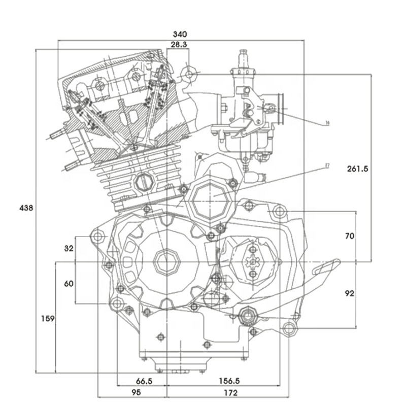 CQJB scooter engine 150cc scooter engine 1p52qmi l-twin-motorcycle-engine