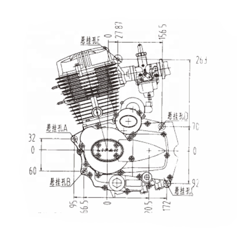 CQJB motorbike engines 200 cc bike engine petrol  bike engine