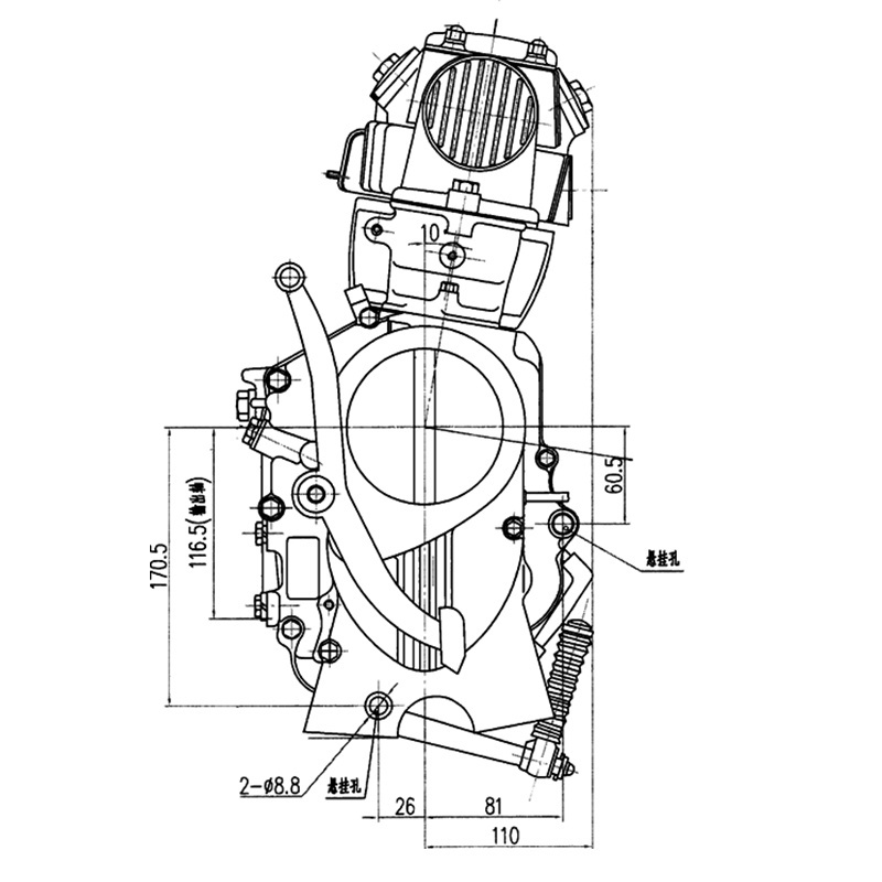 CQJB motorcycle engine assembly 140cc dirt bike engine gasoline bike engine