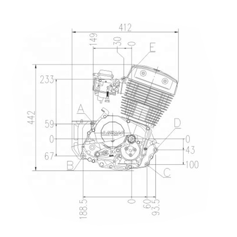 CQJB motorbike engines 250cc 1 motorcycle engine 4t oil motorcycle engine