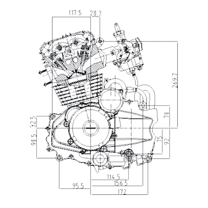 CQJB motorcycle engines semi automatic pit bike engine 180cc