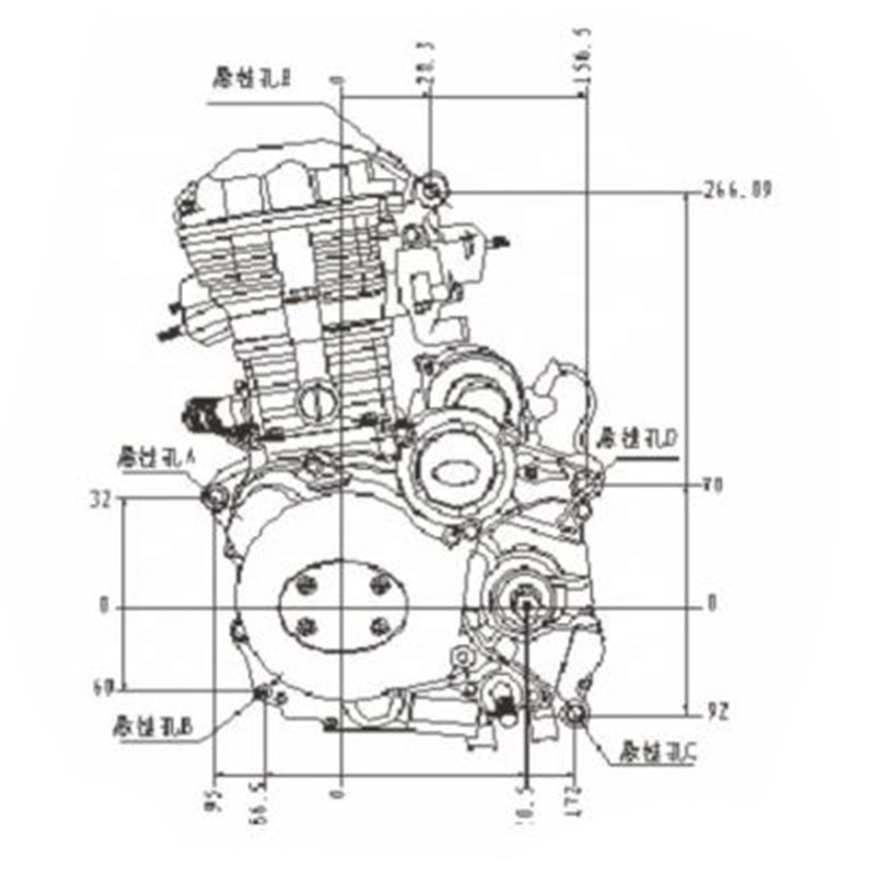 CQJB motorbike engines lifan motorcycle engine 250cc 2 cylinder